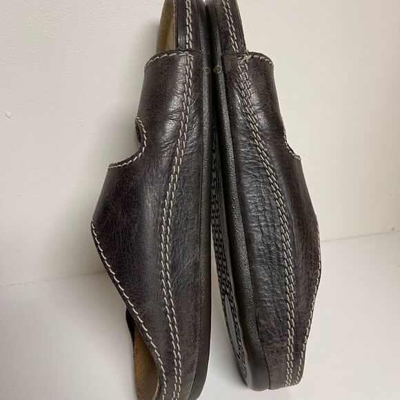 leather slip on slipper birkenstock style - Picture 7 of 13